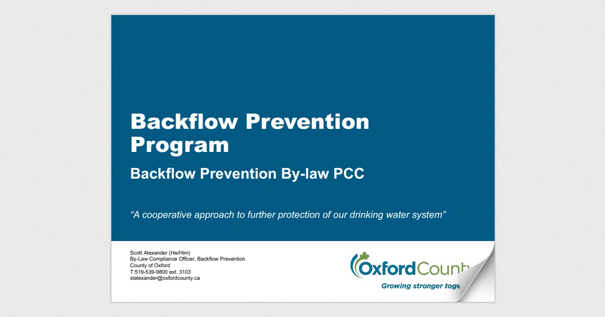 Backflow Prevention Program – Page 19